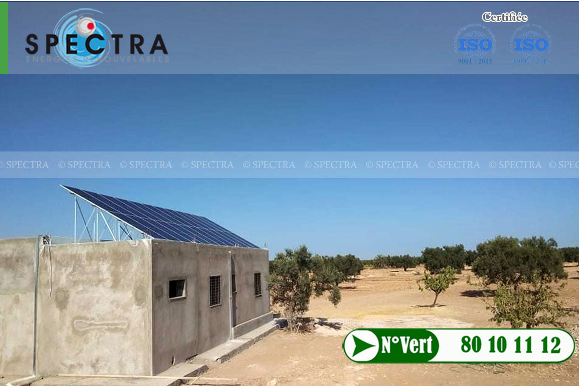 Pompage Solaire de puissance 10.8 kWc à Sfax