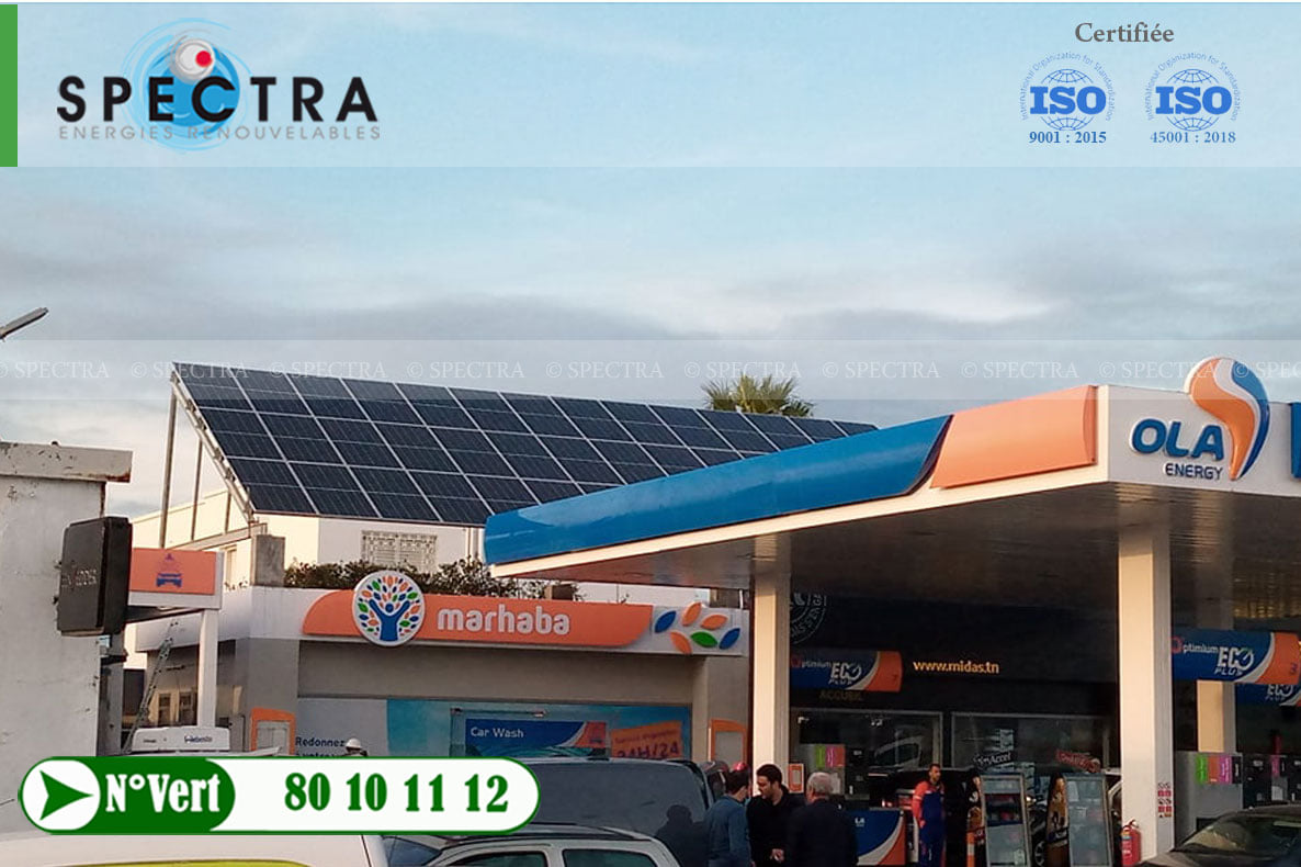 Installation photovoltaïque - Station Service OLA ENERGY